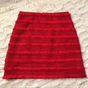 J. Crew Fringe lace mini skirt size 0